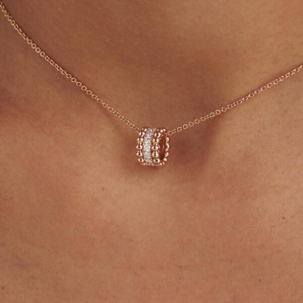 Gold & Diamond Barrel Pendant | Foroworld |